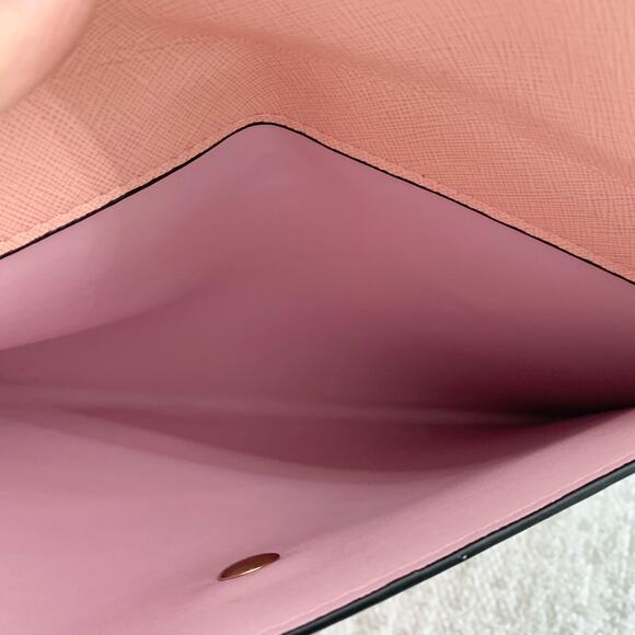 Elim & Paul Pink Envelope Purse Accessories Clutch Detachable Wrist Strap - Picture 5 of 8